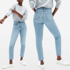 Everlane High Rise Slim Fit Straight Leg Ankle Denim Jeans in Light Wash - Sz 26